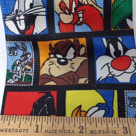 Vintage Set of 2 Looney Tunes Men's Neckties 1993 Bugs Bunny Daffy Duck, Taz - Picture 3 of 14
